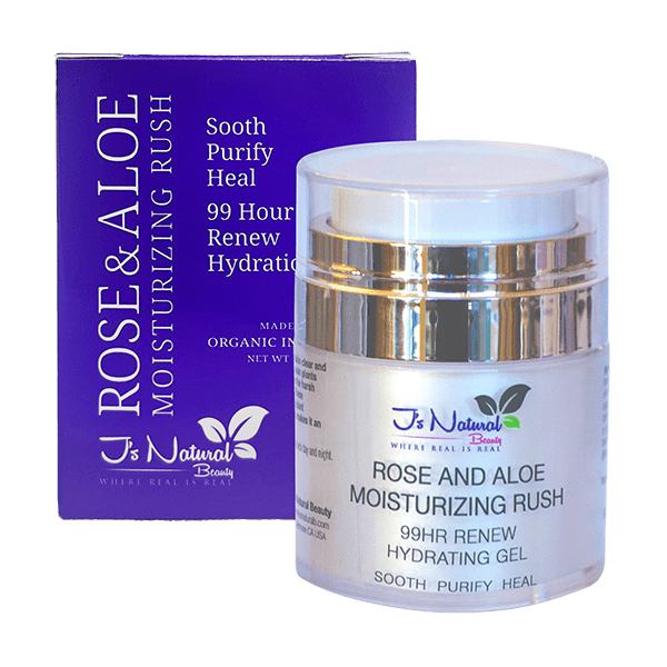 "Rose and aloe 99-hour moisturizing cream with olive squalane, rosehip oil, borage oil, and plant-based ingredients."