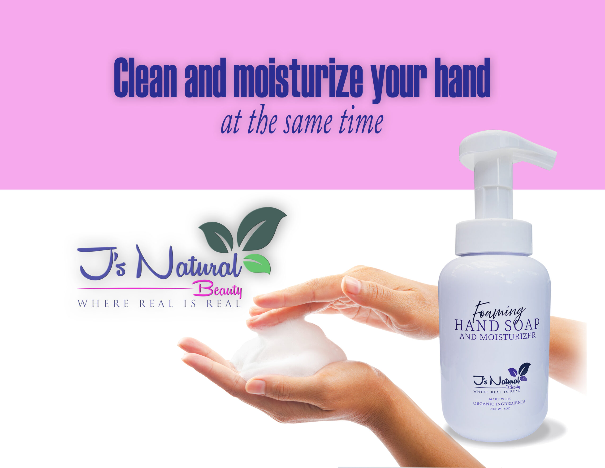 "Foaming plant-based hand soap and moisturizer, gentle and chemical-free for soft and hydrated skin."